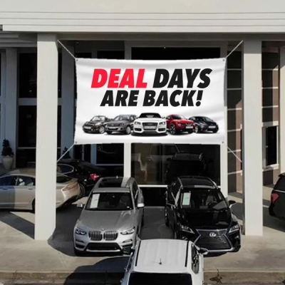 Large custom storefront banner with promotional text “Deal Days Are Back”