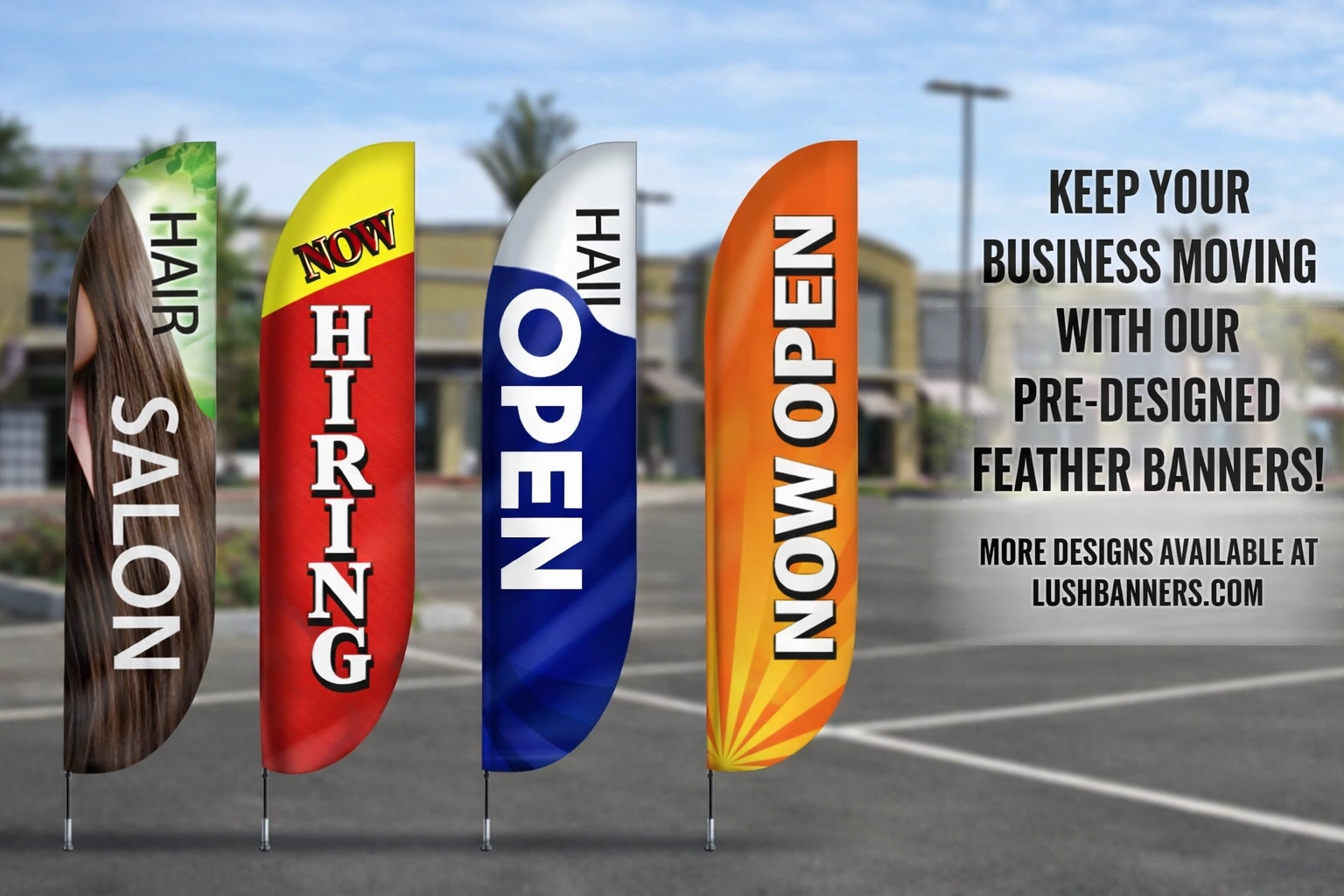 10ft  Feather Banners Hot
