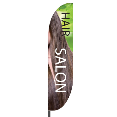Outdoor feather banner with rotating spike base