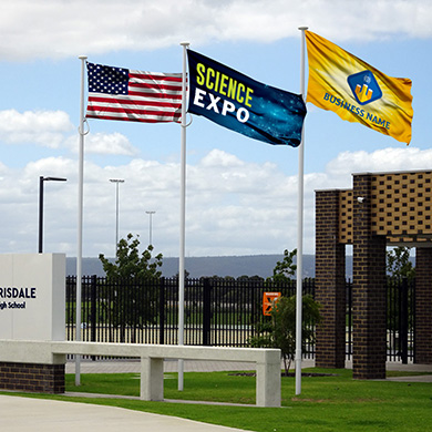 Guide on how to properly hang a flag on a pole to display a brand, message, or symbol securely and effectively.