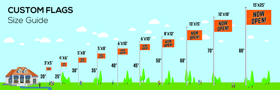 Double-sided feather banner in various size options displayed for indoor or outdoor advertising.