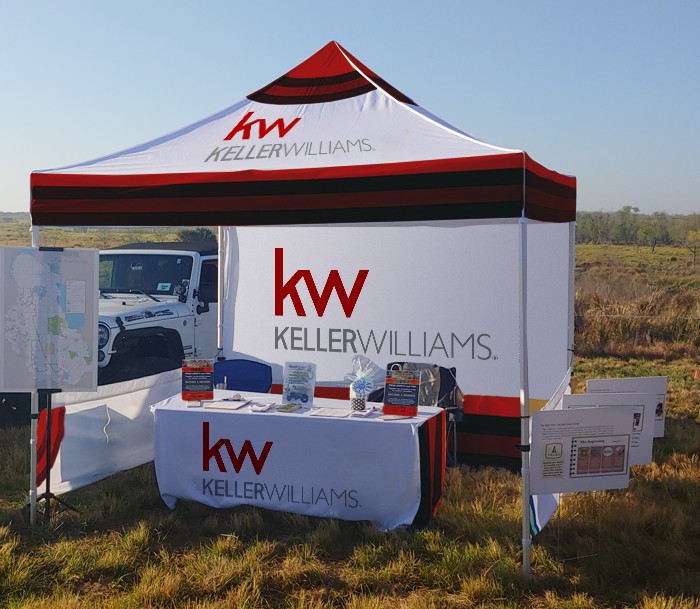 Custom heavy-duty pop-up canopy tent for outdoor events.