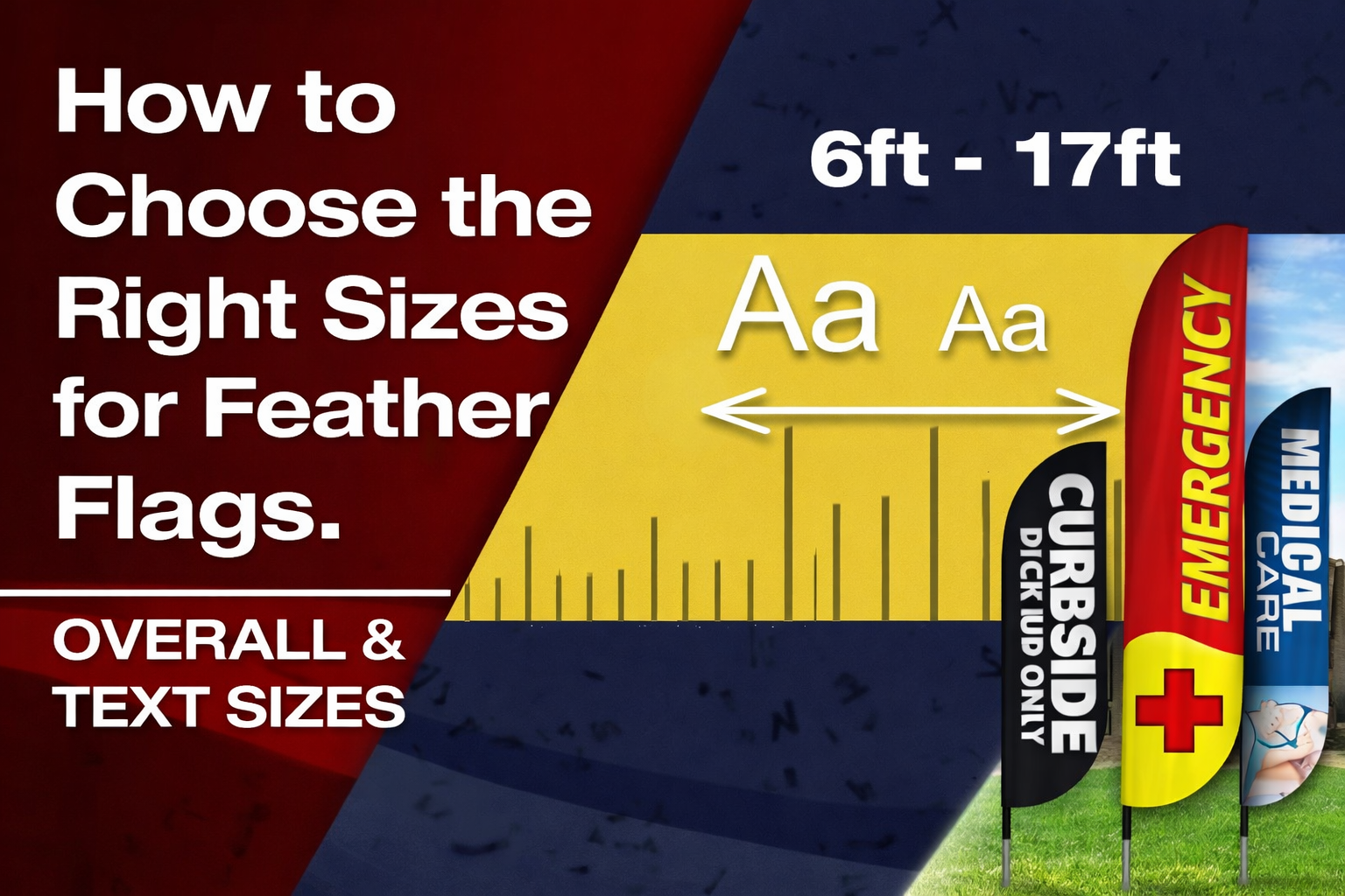 The Ultimate Guide to Choosing Feather Flag Sizes and Text Proportions