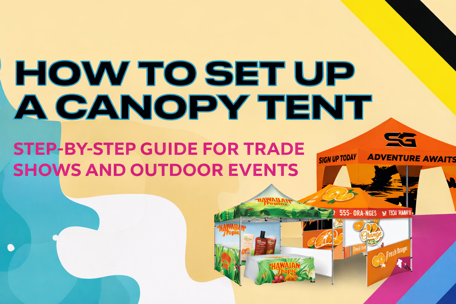 Lush Banners - How to Set up a Canopy Tent
